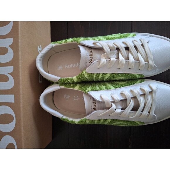 Soludos Psychedelic Spiral Ibiza Platform Sneaker in Forest Green/NIB, Sz. 6.5 - Picture 7 of 11